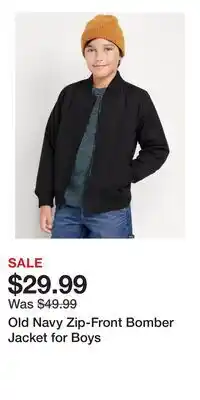 Old Navy Old Navy Zip-Front Bomber Jacket for Boys offer