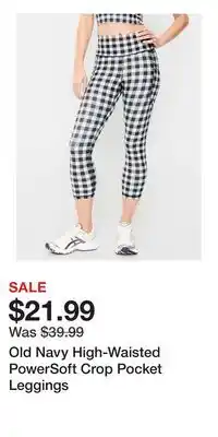 Old Navy Old Navy High-Waisted PowerSoft Crop Pocket Leggings offer