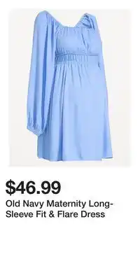 Old Navy Old Navy Maternity Long-Sleeve Fit & Flare Dress offer