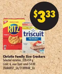 No Frills CHRISTIE FAMILY SIZE CRACKERS offer