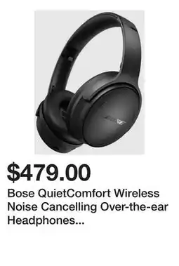 Newegg Bose QuietComfort Wireless Noise Cancelling Over-the-ear Headphones - Black offer