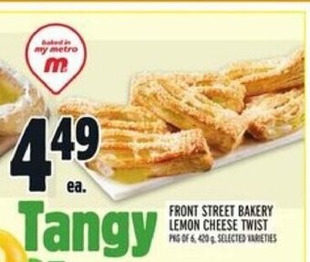 Metro Front street bakery lemon cheese twist offer