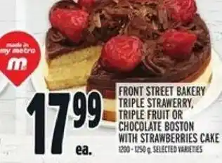 Metro Fron street bakery triple strawerry offer