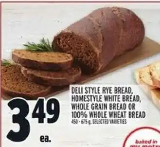 Metro Deli style rye bread offer