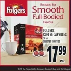 Metro Folgers coffee capsules offer