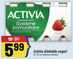 Marché Adonis Activia drinkable yogurt offer