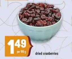 Marché Adonis Dried cranberries offer