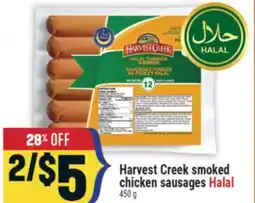 Marché Adonis Harvest Creek smoked chicken sausages Halal offer