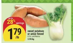 Marché Adonis Sweet potatoes or anise fennel offer