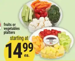Marché Adonis Fruits or vegetables platters offer