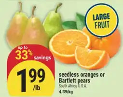 Marché Adonis Seedless oranges or Bartlett pears offer