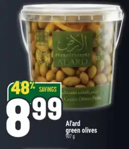 Marché Adonis Al'ard green olives offer