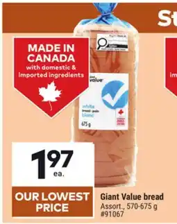 Giant Tiger Great Value Bread offer