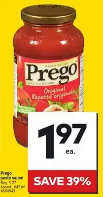 Giant Tiger Prego pasta sauce offer