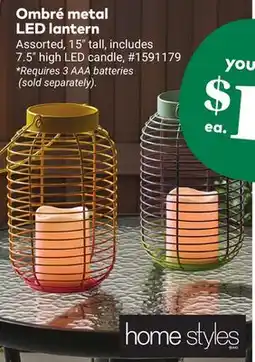 Giant Tiger Ombré metal LED lantern offer