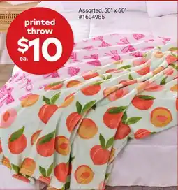 Giant Tiger printed throw offer