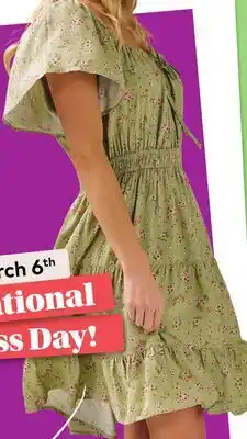 Giant Tiger Flutter sleeve dress offer