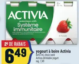 Marché Adonis YOGOURT À BOIRE ACTIVIA | ACTIVIA DRINKABLE YOGURT offer