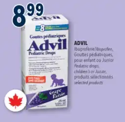 Familiprix ADVIL Ibuprofen, Pediatric drops, children's or Junior, selected products offer