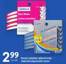 Uniprix Option+ Rasoirs jetables sélectionnés/ Selected disposable razors offer