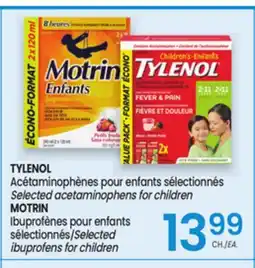 Uniprix TYLENOL Acétaminophènes pour enfants sélectionnés/Selected acetaminophens for children offer