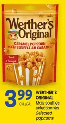 Uniprix WERTHER'S ORIGINAL Maïs soufflés sélectionnés/Selected popcorns offer