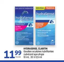 Uniprix HYDRASENSE, CLARITIN Gouttes oculaires lubrifiantes/Lubricant eye drops offer