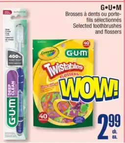 Jean Coutu G•U•M Selected toothbrushes and flossers offer