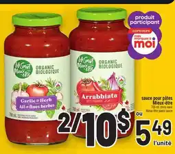 Metro SAUCE POUR PÂTES MIEUX-ÊTRE | MIEUX-ÊTRE PASTA SAUCE offer