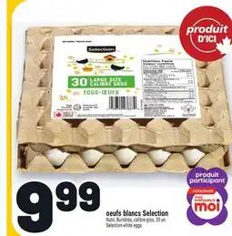 Metro OEUFS BLANCS SELECTION | SELECTION WHITE EGGS offer