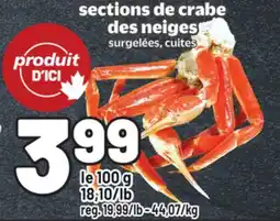 Metro SECTIONS DE CRABE DES NEIGES offer