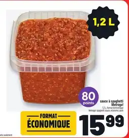 Metro SAUCE À SPAGHETTI METROGO! | METROGO! SPAGHETTI SAUCE offer