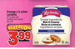 Metro FROMAGE À LA CRÈME LACTANTIA | LACTANTIA CREAM CHEESE offer