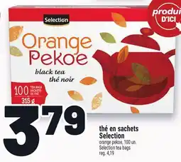 Metro THÉ EN SACHETS SELECTION | SELECTION TEA BAGS offer