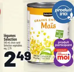 Metro LÉGUMES SELECTION | SELECTION VEGETABLES offer