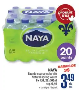 Jean Coutu NAYA Natural spring water offer