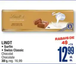 Jean Coutu LINDT Surfin, Swiss Classic Chocolat offer