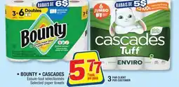 Jean Coutu BOUNTY CASCADES Selected paper towels offer