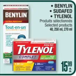 Jean Coutu • BENYLIN • SUDAFED • TYLENOL Selected products offer
