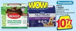 Jean Coutu PERSONNELLE Nutrium, BOOST Selected meal replacements offer