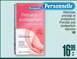 Jean Coutu PERSONNELLE Prenatal and postpartum vitamins offer