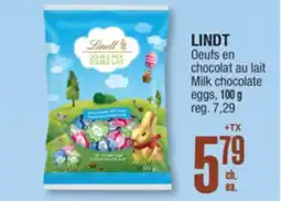 Jean Coutu LINDT Milk chocolate eggs offer