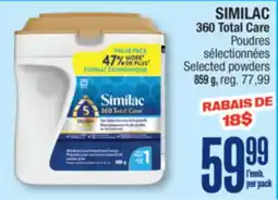 Jean Coutu SIMILAC 360 Total Care Selected powders offer