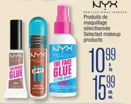 Jean Coutu NYX Selected makeup products offer