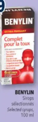 Familiprix BENYLIN, Selected syrups offer