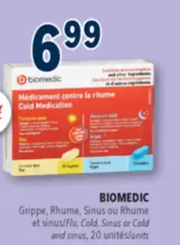Familiprix BIOMEDIC, Cold and sinus relief combo or Extra strength sinus medication, 20 caplets offer