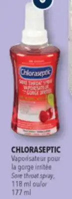 Familiprix CHLORASEPTIC, Sore throat spray, 118 ml or 177 ml offer