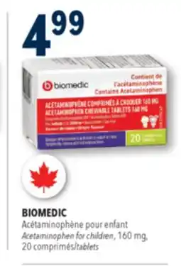 Familiprix BIOMEDIC, Acetaminophen for children, 160 mg, 20 tablets offer