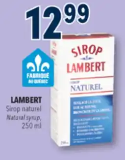 Familiprix LAMBERT, Natural syrup offer
