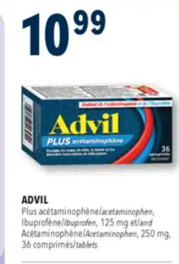 Familiprix ADVIL, Acetaminophen Plus, Ibuprofen, 125 mg and Acetaminophen, 250 mg, 36 tablets offer